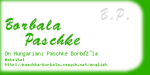 borbala paschke business card